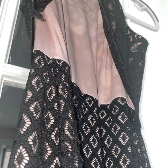 ASOS floral lace halter bodycon midi pencil black dress w/ high neckline size 6 - Picture 8 of 16